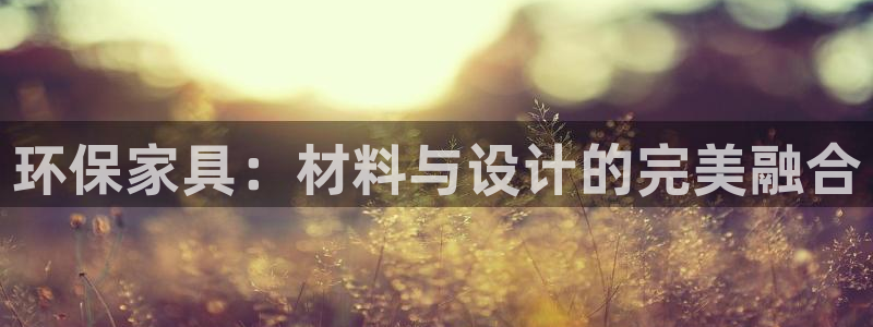 意昂5(KGAME)测速注册：环保家具：材料与设计的完美融合